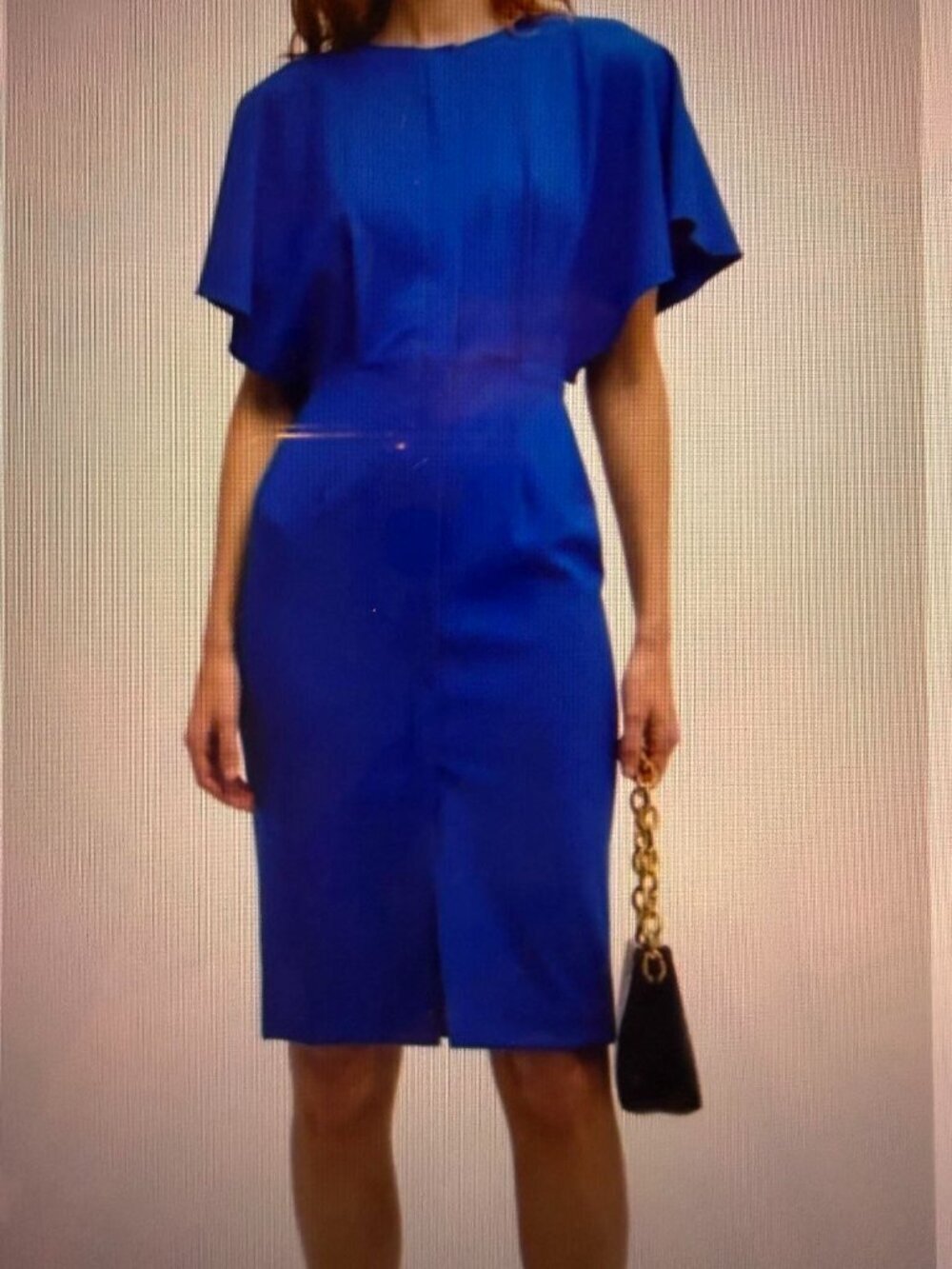 Black Halo Holland Flutter Sleeve Button-Down Midi Dress 6